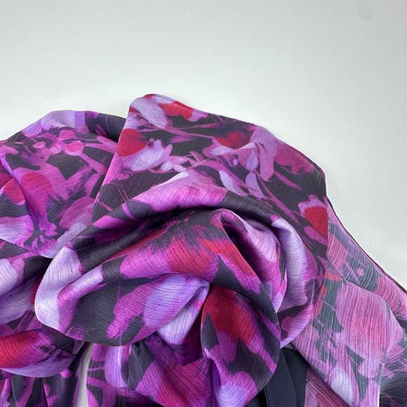 Ted Baker London Purple Pink Ruffled Bishop Sleeve Mini Dress - Picture 9 of 16